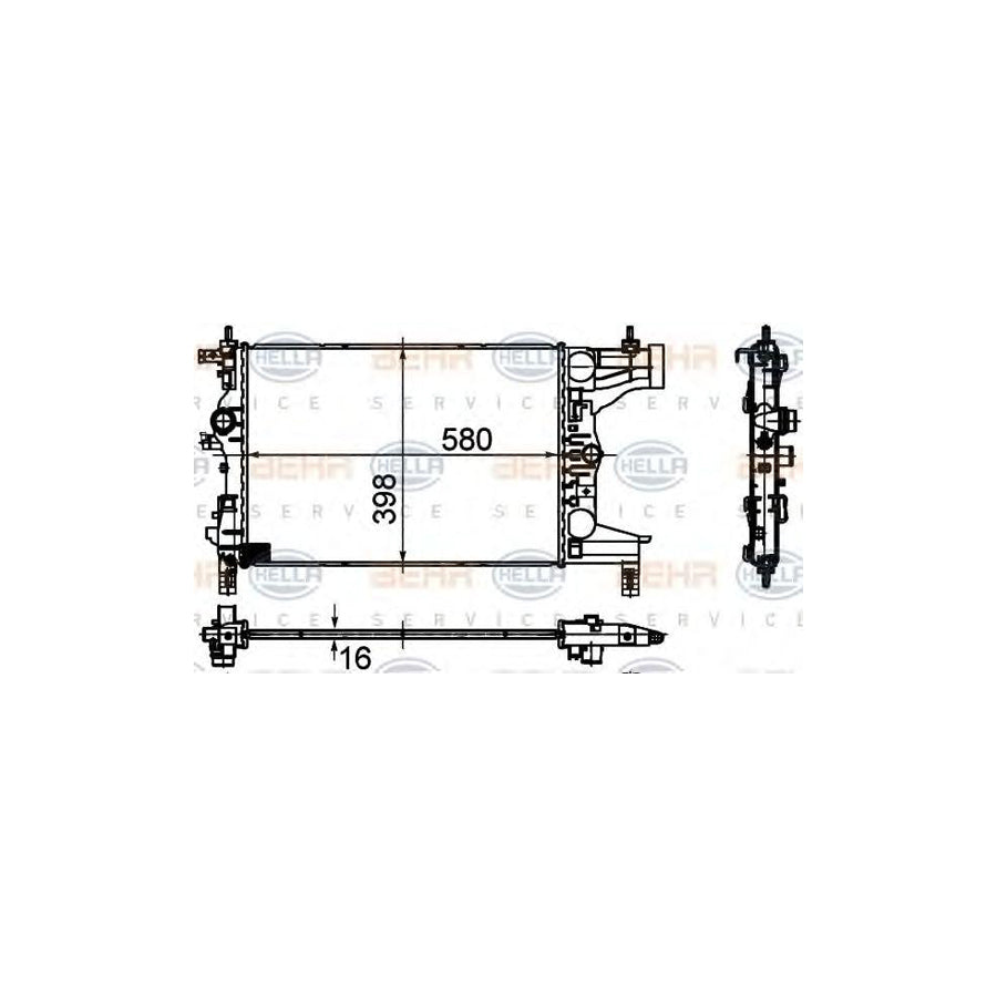 Hella 8MK 376 748-731 Engine Radiator