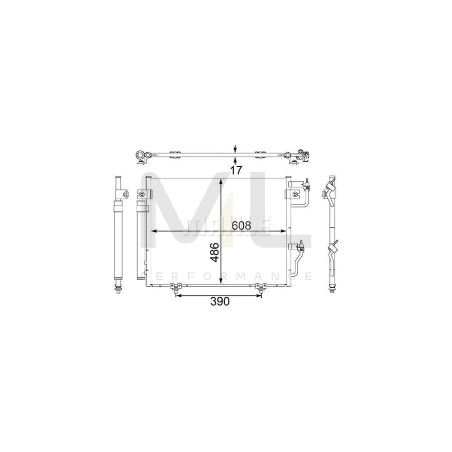 MAHLE ORIGINAL AC 475 001S Air conditioning condenser with dryer | ML Performance Car Parts