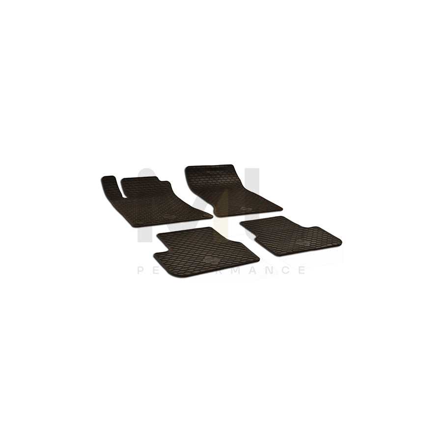 WALSER Tailored 50671 Floor mat set Elastomer, Front and Rear, Quantity: 4, Black | ML Performance Car Parts