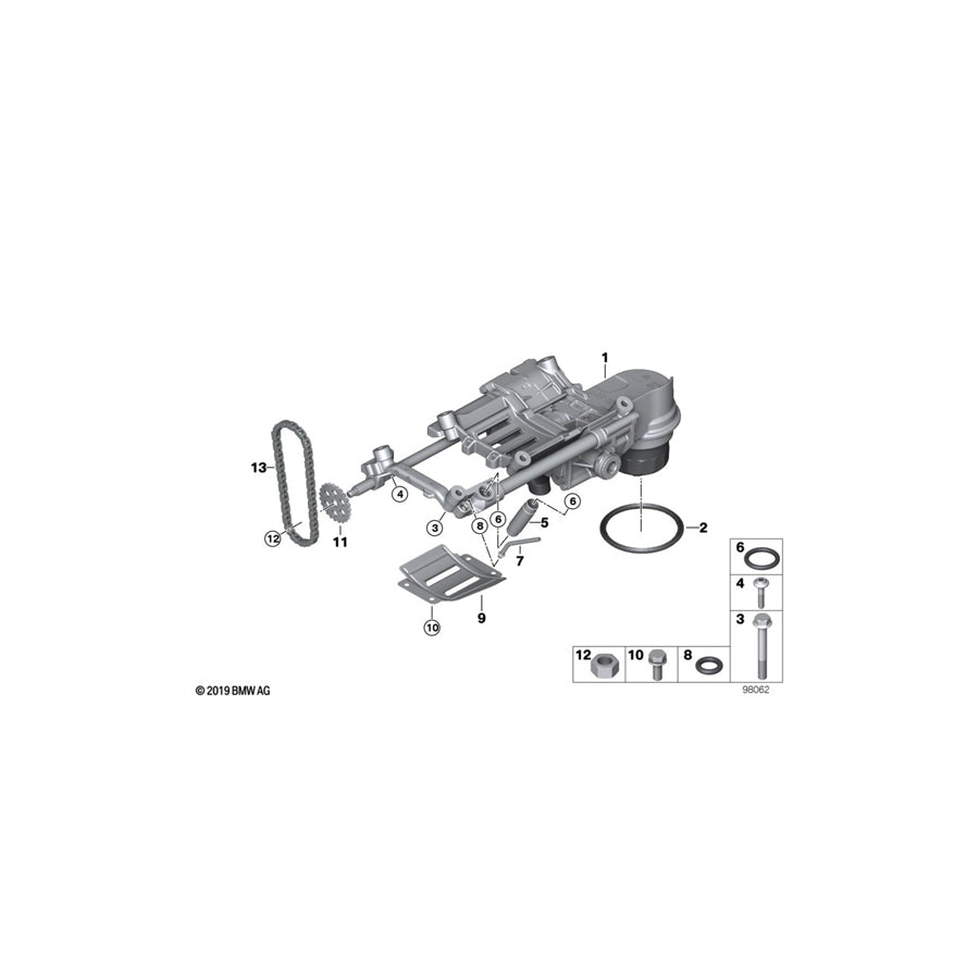 Genuine BMW 11417532482 E65 E61 E63 Collar Screw M8X125-10.9-PHR (Inc. 540i, 750i & 650i) | ML Performance UK Car Parts