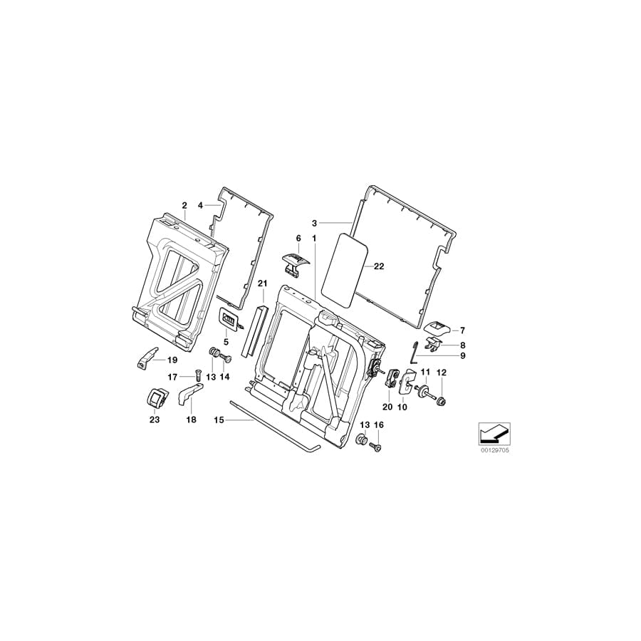 Genuine BMW 52208216276 E39 E53 Cover, Belt Outlet GRAU (Inc. 520i, 530i & X5 3.0i) | ML Performance UK Car Parts