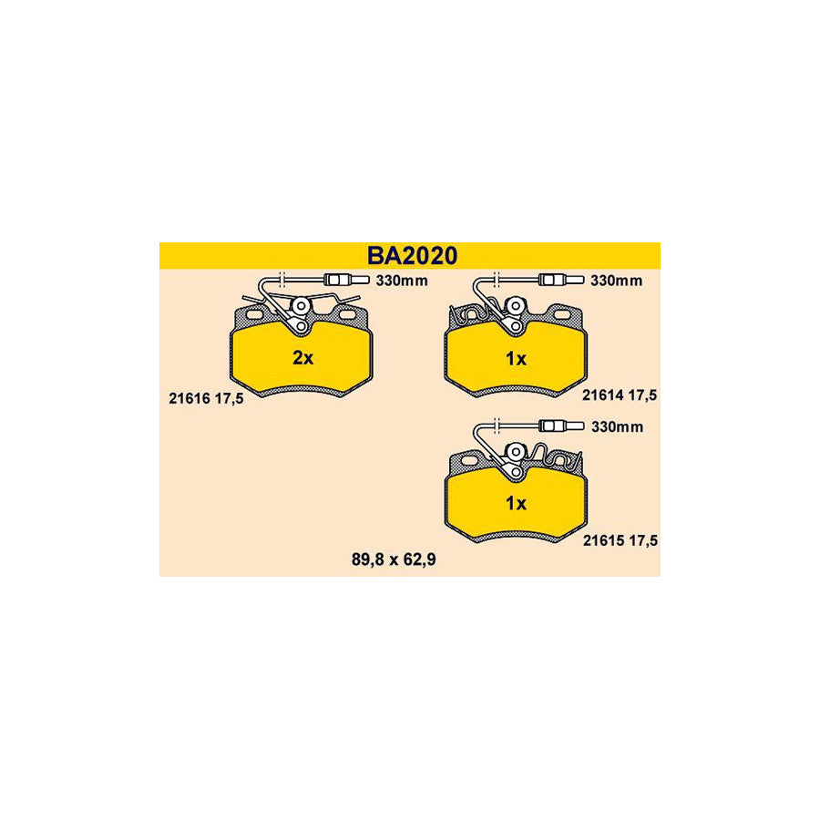 Barum BA2020 Brake Pad Set