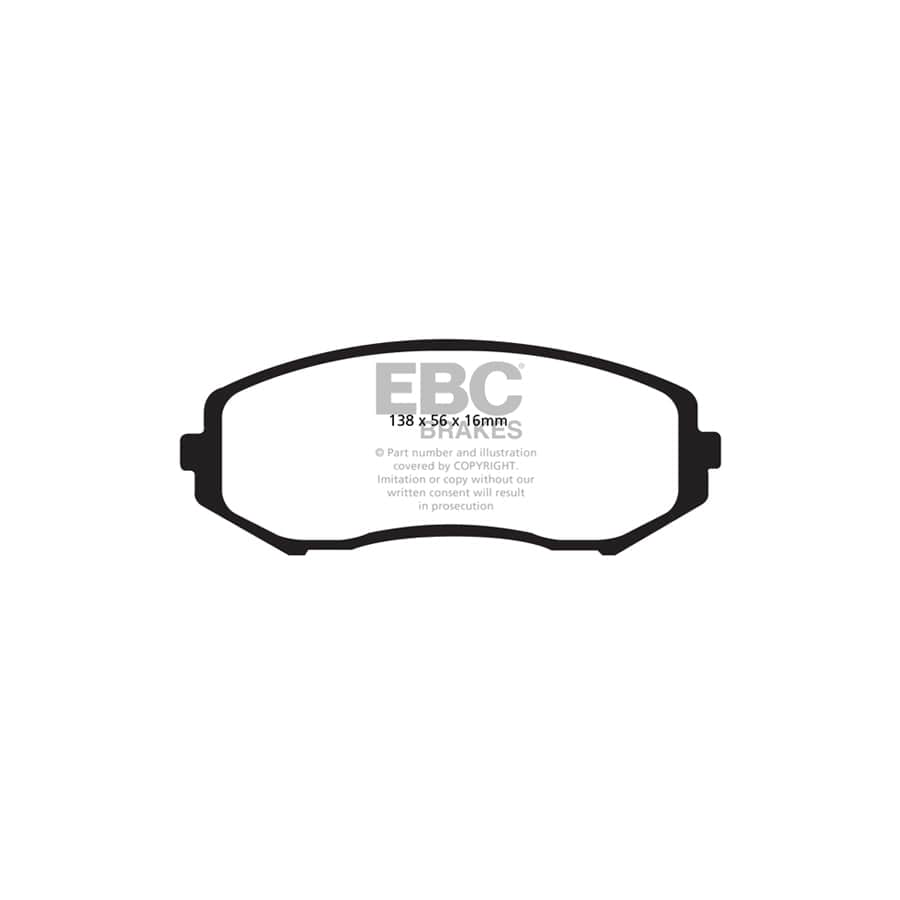 EBC PD11KF717 Suzuki Grand Vitara Greenstuff Front Brake Pad & GD Disc Kit - Akebono Caliper 2 | ML Performance UK Car Parts