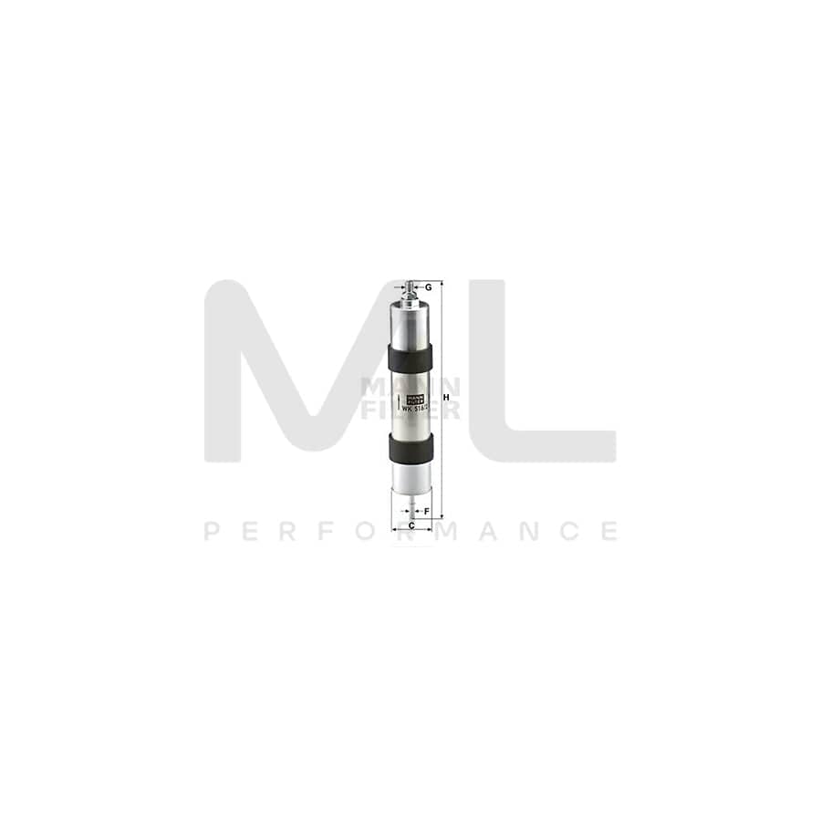 MANN-FILTER WK 516/2 Fuel filter In-Line Filter | ML Performance Car Parts