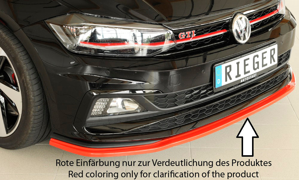 Rieger 00047220 VW Polo AW Front Splitter (Inc. Polo AW GTI) 1 | ML Performance UK Car Parts