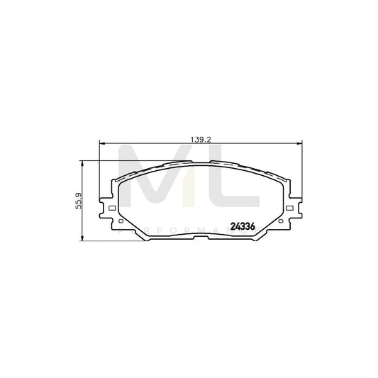 Hella 8DB 355 006-861 Brake Pad Set Not Prepared For Wear Indicator | ML Performance Car Parts