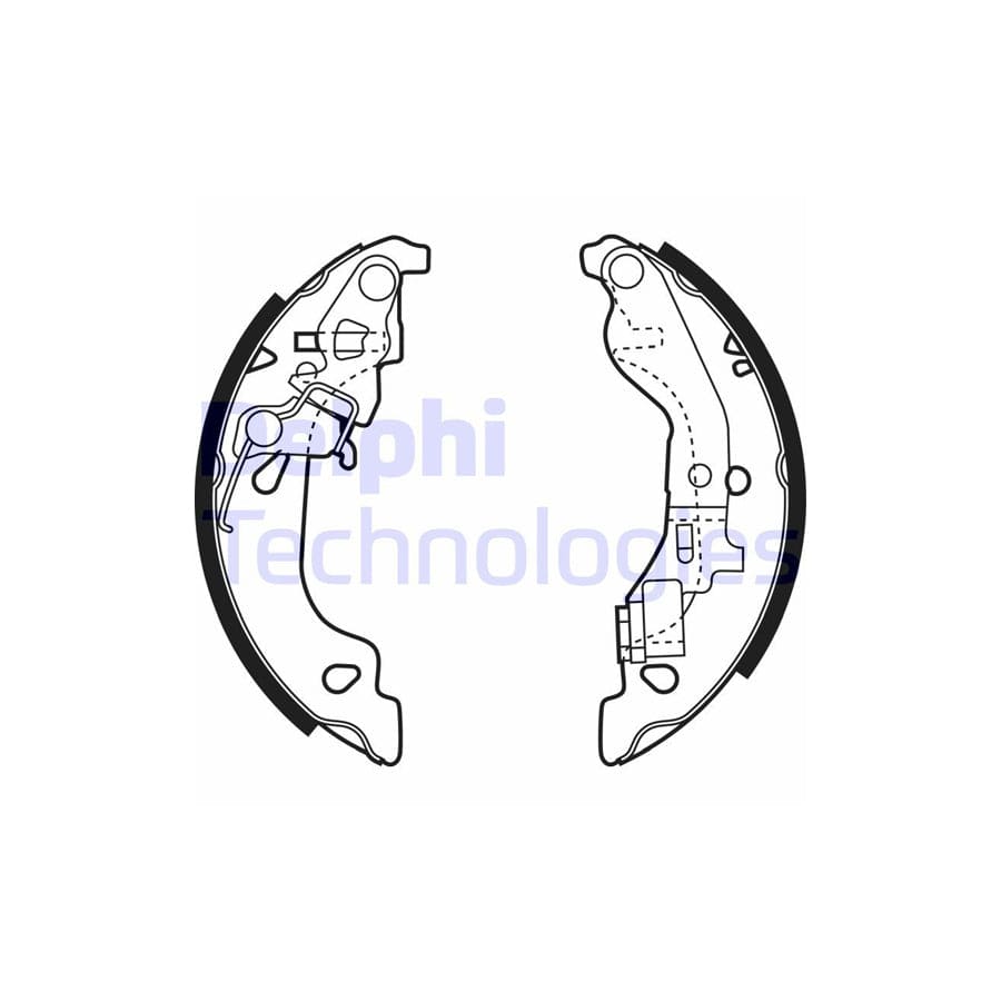 Delphi Ls1858 Brake Shoe Set For Fiat Punto Ii Hatchback (188)