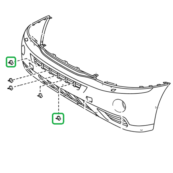 Genuine Lexus 53146-48010 RX Phase 2 Bumper Grille Strake Cover