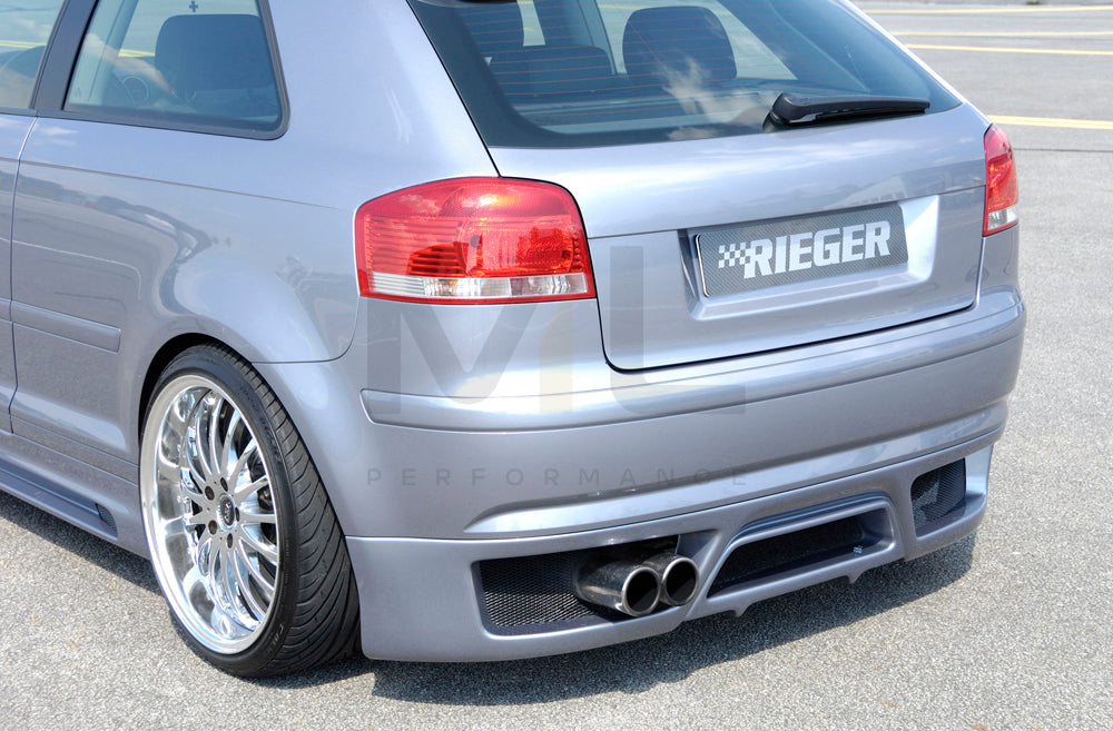 Rieger 00056706 Audi 8P A3 Rear Diffuser 4 | ML Performance UK Car Parts