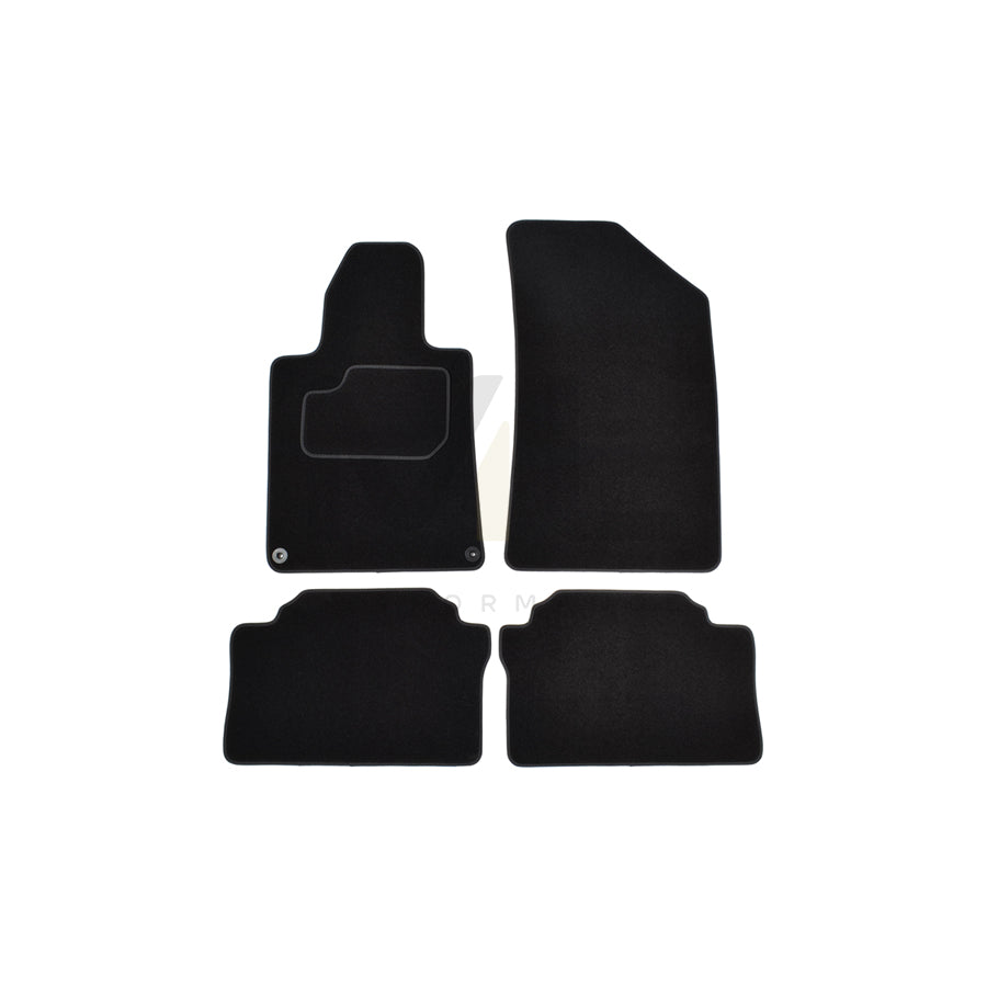 CUSTOPOL Tailored PGT255C Floor mat set for PEUGEOT 508 Textile, Front and Rear, Quantity: 4, Black | ML Performance Car Parts