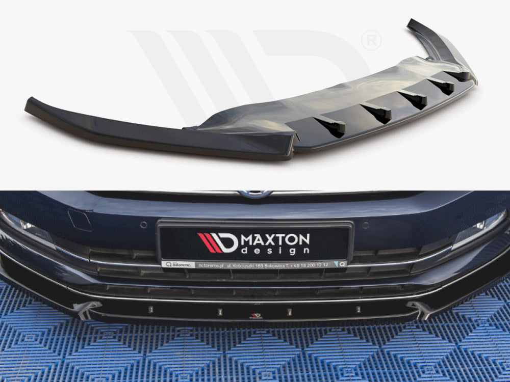 Maxton Design VW-PA-B8-FD2T Front Splitter V2 VW Passat B8 (2014-2019) | ML Performance UK Car Parts