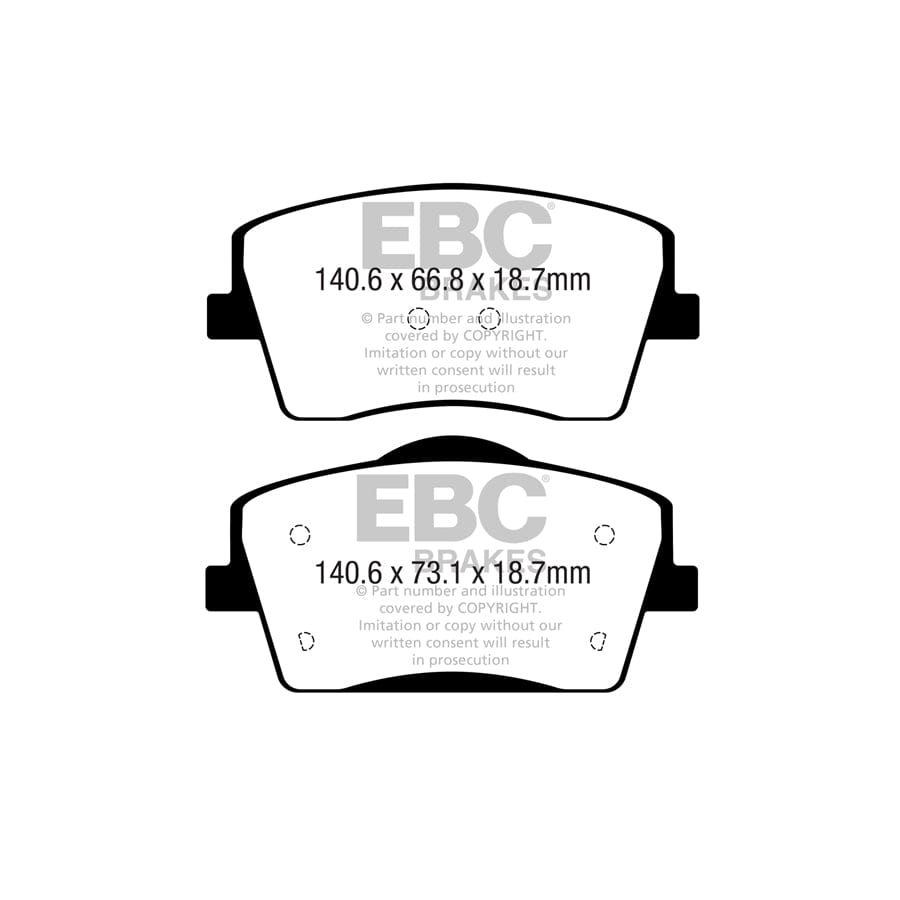 EBC DPX2365 Volvo XC40 Ultimax Front Brake Pads 2 | ML Performance UK Car Parts