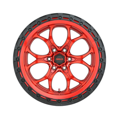 Weld W13479089500 Ledge 6 W134 Wheel 17x9 6x135 ET0 BS5 Candy Red - Satin Black