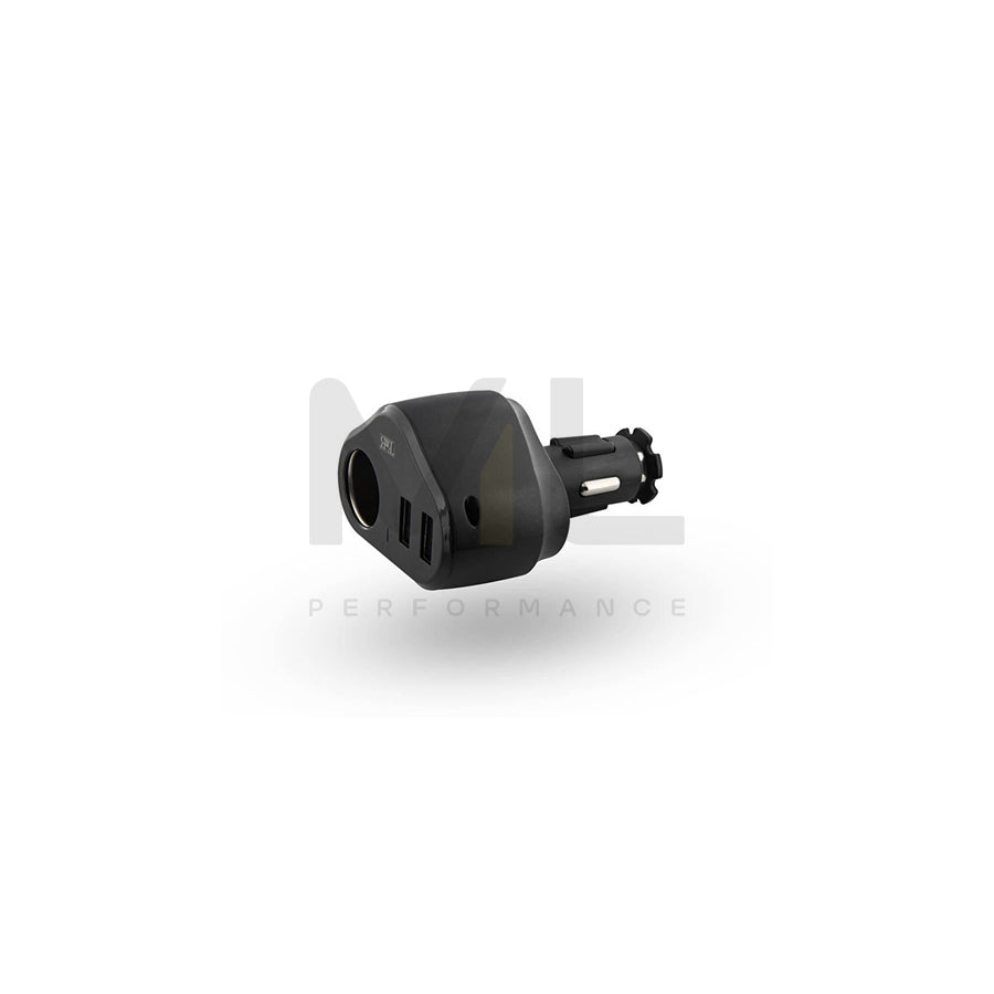 TnB ACGP3IN1V2 8101 In-car charger 12, 24V, Number of inlets/outlets: 1x cigarette lighter, 2 USB, Black | ML Performance Car Parts