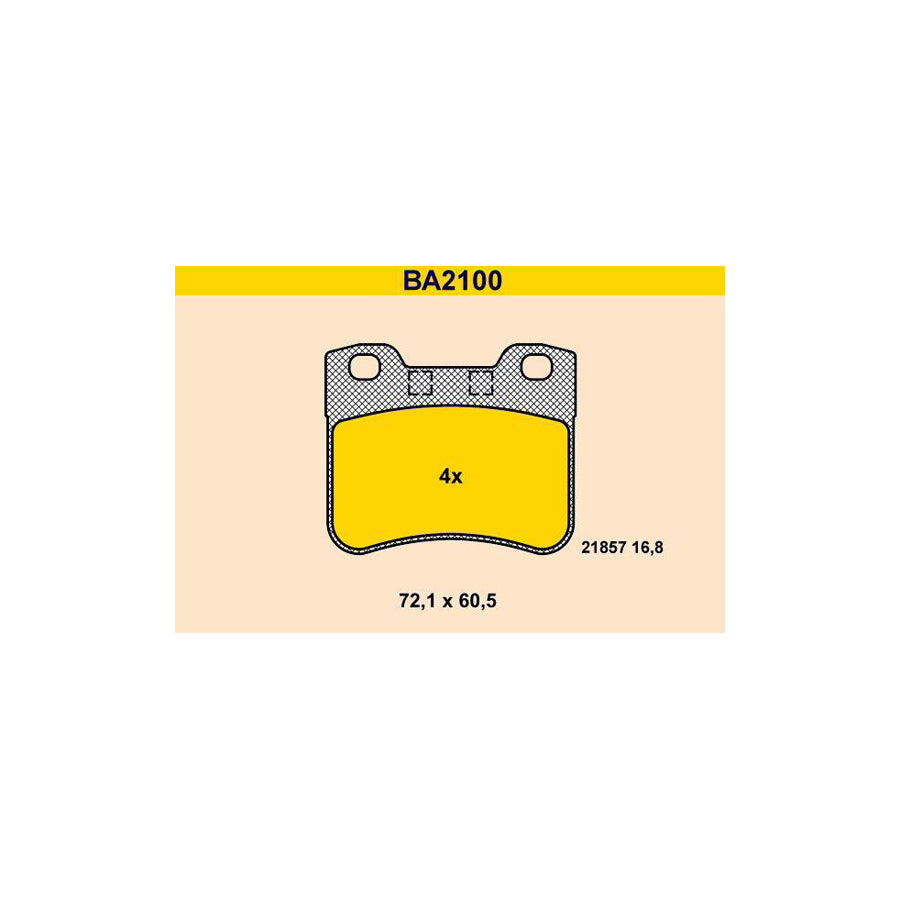 Barum BA2100 Brake Pad Set