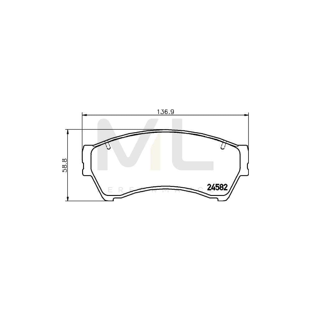 Hella 8DB 355 013-701 Brake Pad Set Not Prepared For Wear Indicator | ML Performance Car Parts