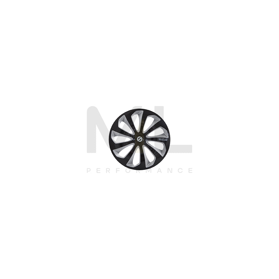 SPARCO Sicilia SPC1573BKSV Wheel trims 15 Inch Black/Silver | ML Performance Car Parts