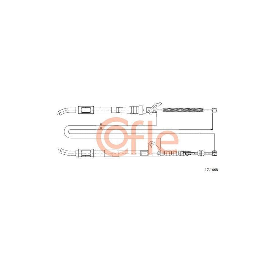 Cofle 92.17.1468 Hand Brake Cable For Toyota Carina