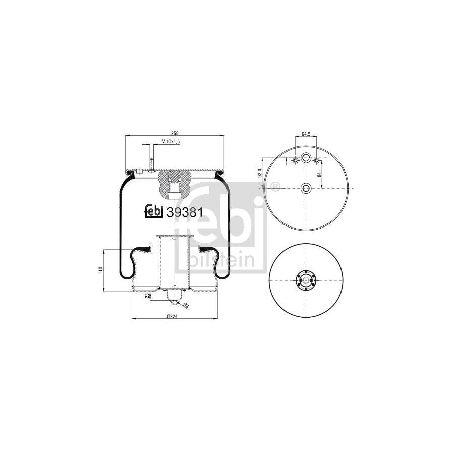 Febi Bilstein 39381 Boot, Air Suspension