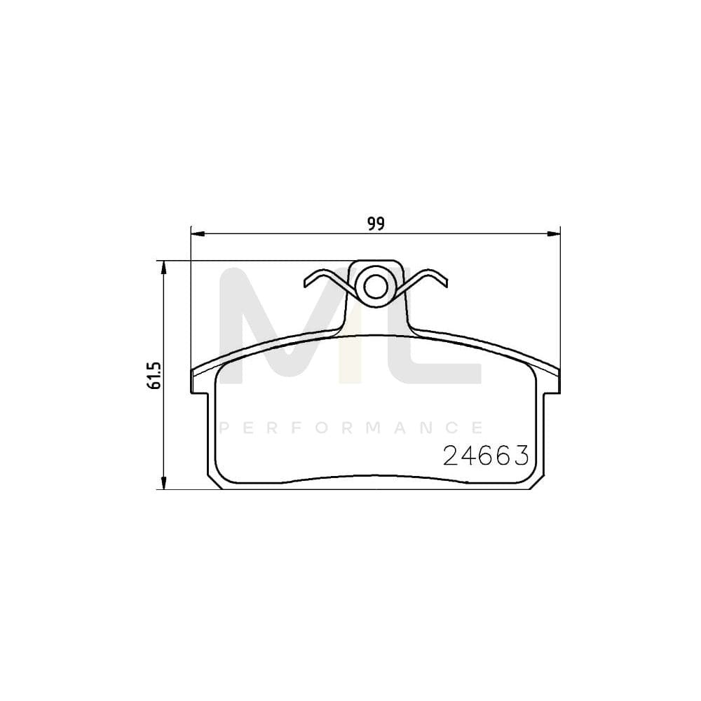 Hella 8DB 355 013-451 Brake Pad Set Not Prepared For Wear Indicator | ML Performance Car Parts