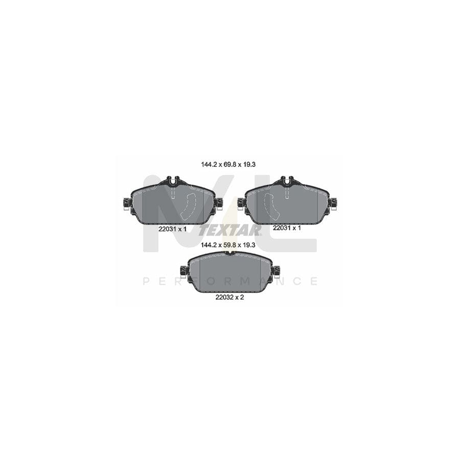 TEXTAR 2203101 Brake pad set prepared for wear indicator | ML Performance Car Parts