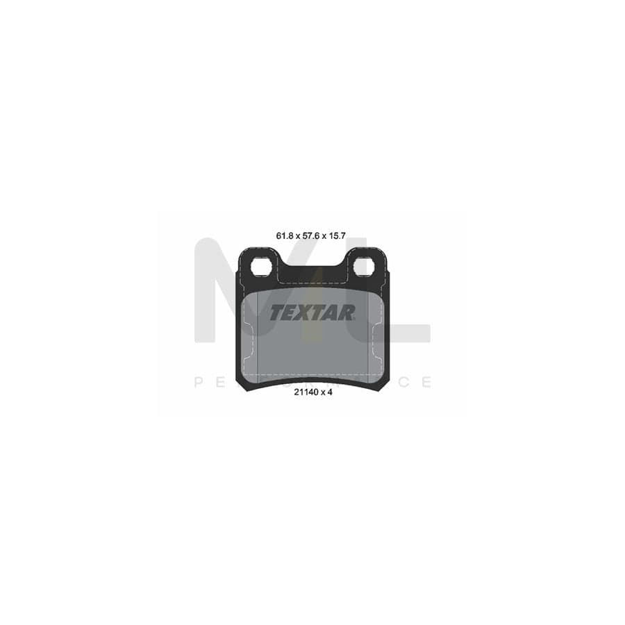 TEXTAR 2114001 Brake pad set not prepared for wear indicator | ML Performance Car Parts