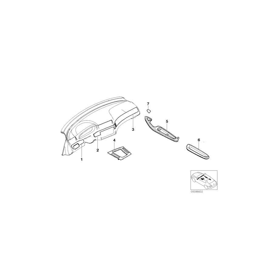 Genuine BMW 51437904363 E46 Armrest, Titan Rear Left GRAU (Inc. 325Ci, 328Ci & M3) | ML Performance UK Car Parts