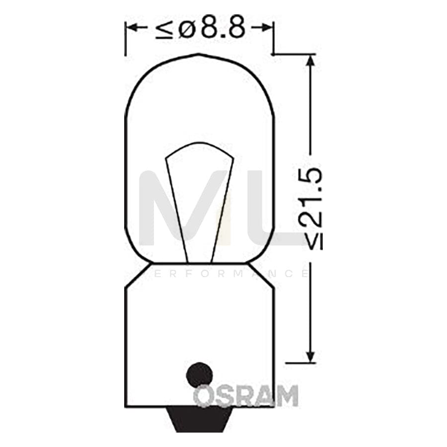 OSRAM ORIGINAL 3893-02B Bulb, indicator 12V 4W, T4W, BA9s | ML Performance Car Parts