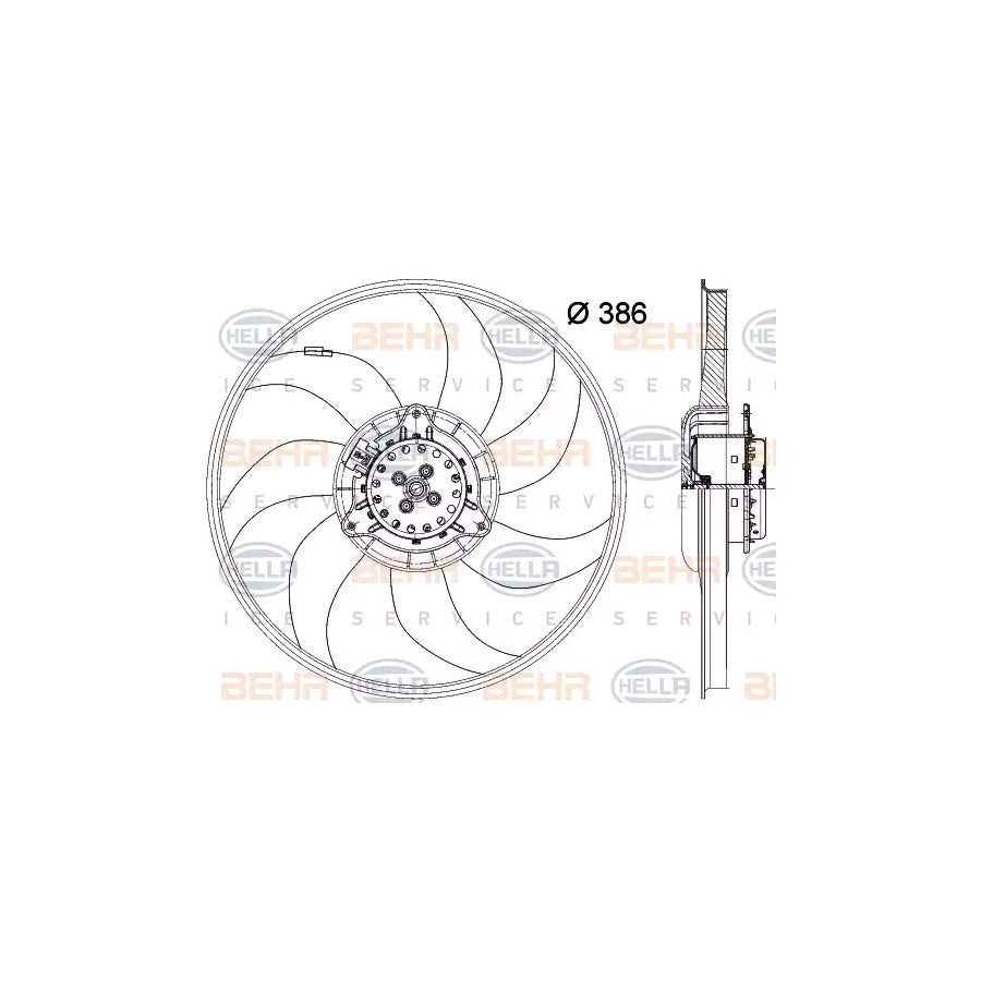 Hella 8EW 351 150-671 Fan, Radiator