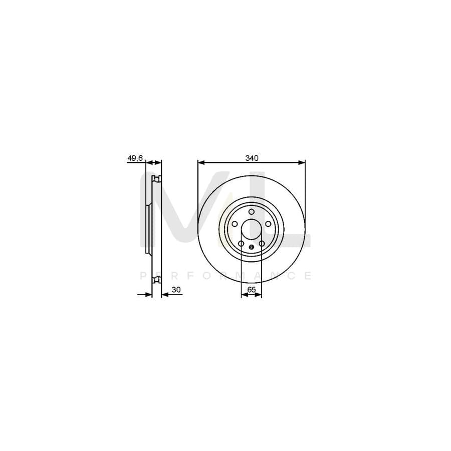 BOSCH 0 986 479 464 Brake Disc for AUDI TT Vented, Coated, High-carbon | ML Performance Car Parts