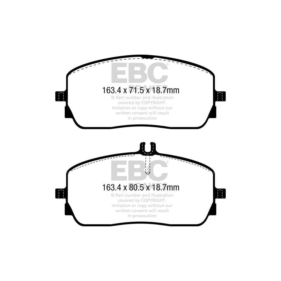 EBC DP22390 Mercedes-Benz W/V177 C/X118 W/H247 Greenstuff Front Brake Pads - CBI Caliper 2 | ML Performance UK Car Parts