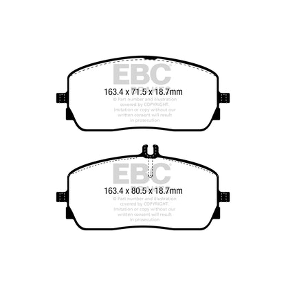 EBC DP22390 Mercedes-Benz W/V177 C/X118 W/H247 Greenstuff Front Brake Pads - CBI Caliper 2 | ML Performance UK Car Parts