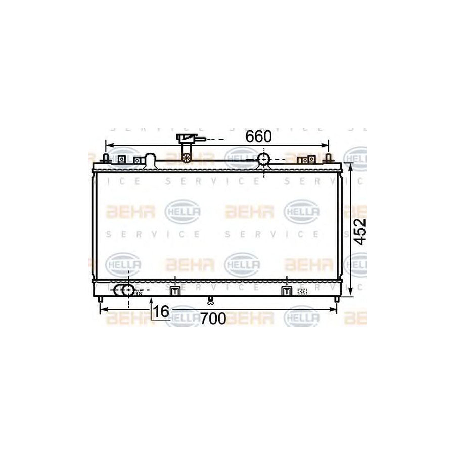 Hella 8MK 376 750-281 Engine Radiator For Mazda 6