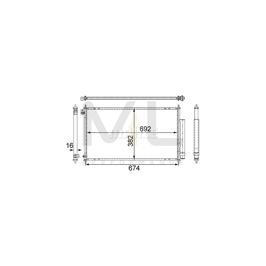 MAHLE ORIGINAL AC 467 001S Air conditioning condenser for HONDA ACCORD with dryer | ML Performance Car Parts