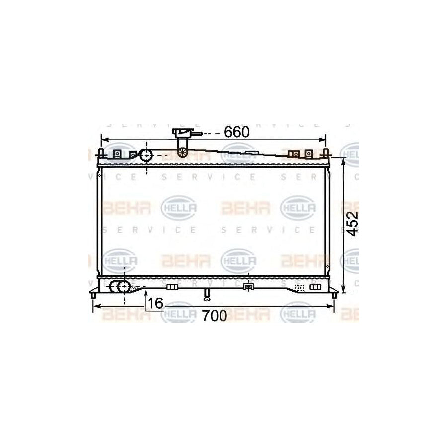 Hella 8MK 376 750-261 Engine Radiator For Mazda 6