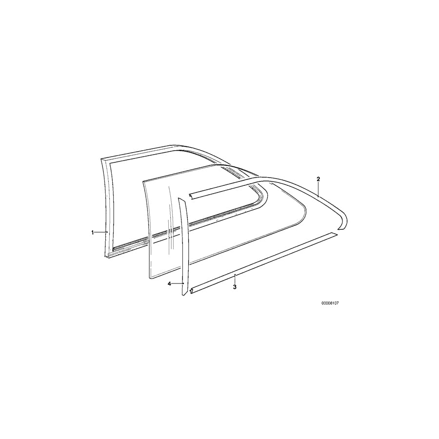 Genuine BMW 51361840910 E21 Moulding Upper Right (Inc. 320, 318 & 318i) | ML Performance UK Car Parts