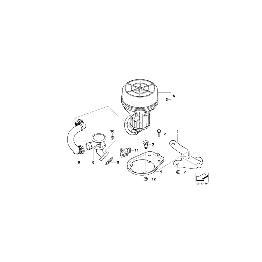 Genuine BMW 11723401026 E83 Secondary Air Pump Bracket (Inc. X3 2.5i & X3 3.0i) | ML Performance UK Car Parts