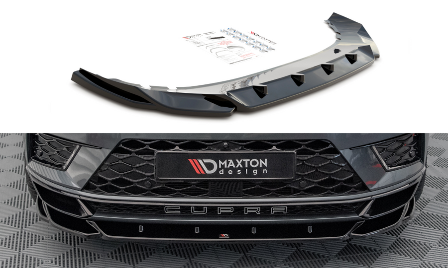 Maxton Design CU-AT-1-FD2T Front Splitter V.2 Cupra Ateca MK1 | ML Performance UK Car Parts