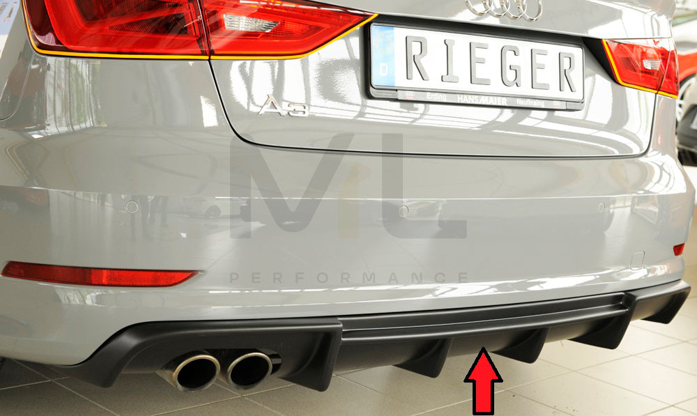 Rieger 00056807 Audi 8V A3 Rear Diffuser 1 | ML Performance UK Car Parts