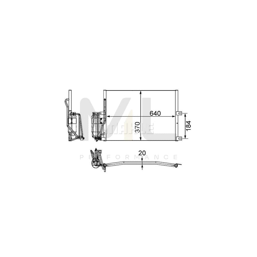 MAHLE ORIGINAL AC 170 000S Air conditioning condenser with dryer | ML Performance Car Parts