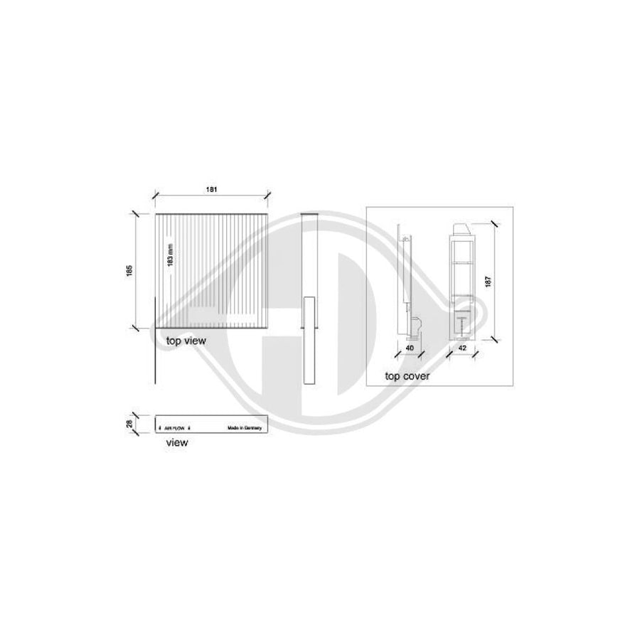 DIEDERICHS DCI0123-1 Pollen Filter | ML Performance UK Car Parts