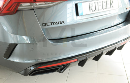 Rieger 00088254 Skoda NX Octavia RS Rear Diffuser 4 | ML Performance UK Car Parts