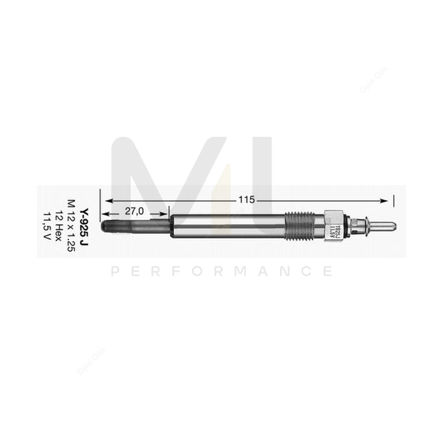 NGK Glow Plug Y-925J (NGK 5740) | ML Car Parts UK | ML Performance