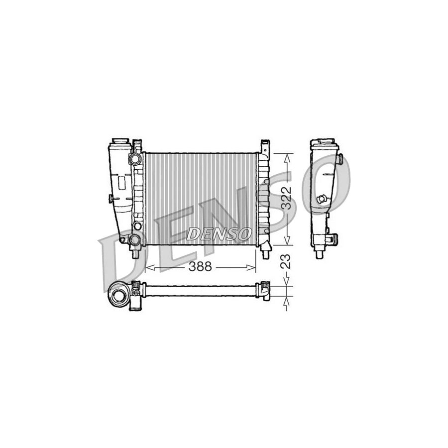 Denso DRM09142 Drm09142 Engine Radiator For Fiat Uno Hatchback (146) | ML Performance UK