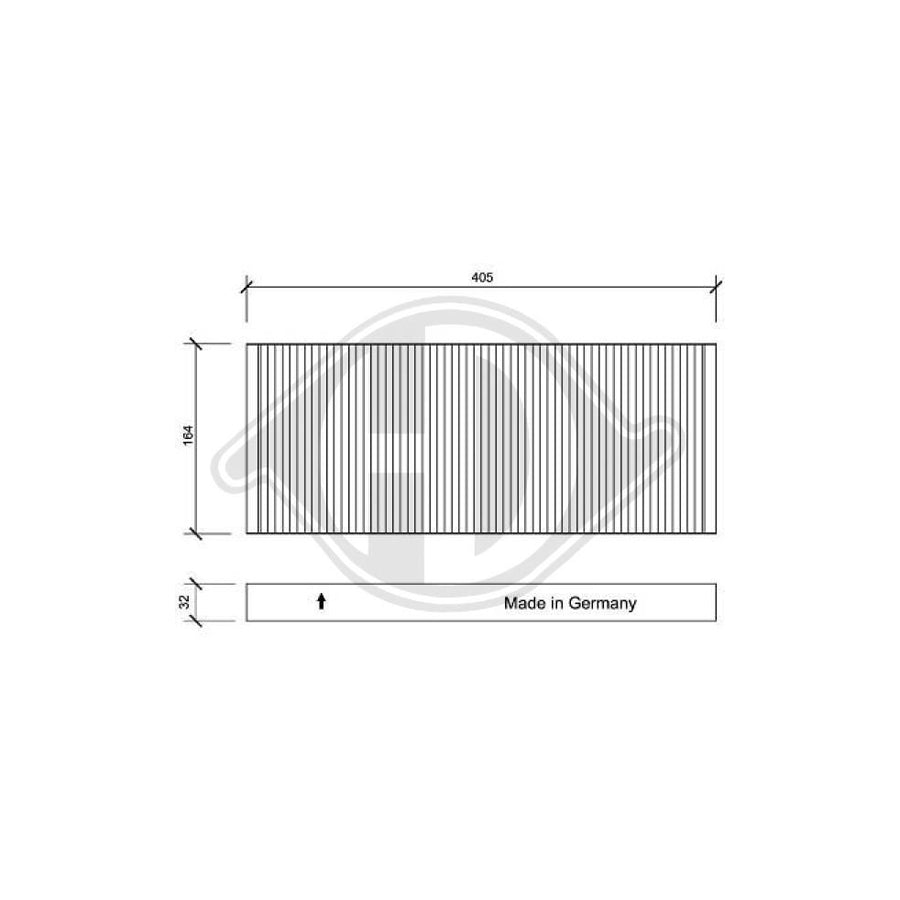 DIEDERICHS DCI1095 Pollen Filter | ML Performance UK Car Parts