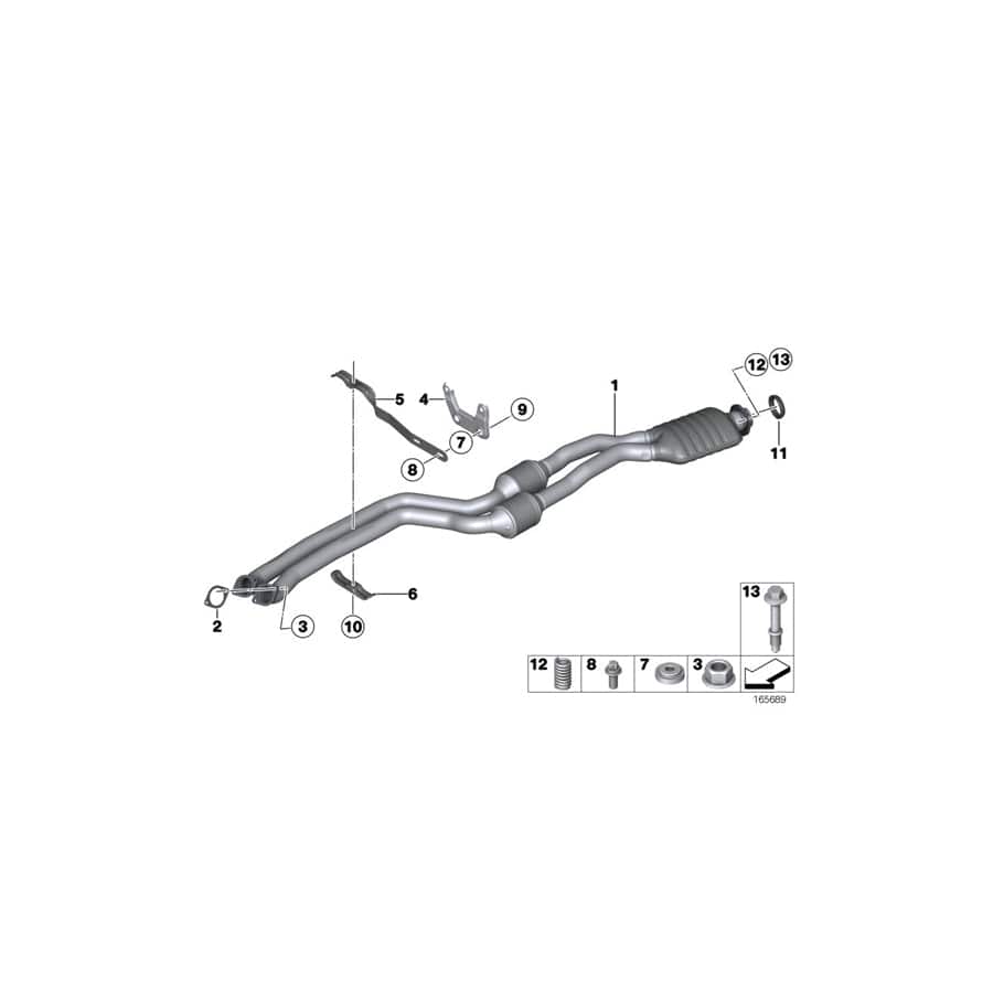 Genuine BMW 18307845669 E82 Rp-Catalytic Converters With Muffler (Inc. M Coupé) | ML Performance UK Car Parts