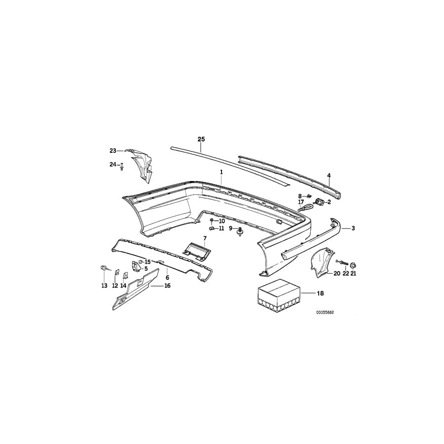 Genuine BMW 51122260401 E36 Rubber Strip Left (Inc. 316i, 320i & 325td) | ML Performance UK Car Parts