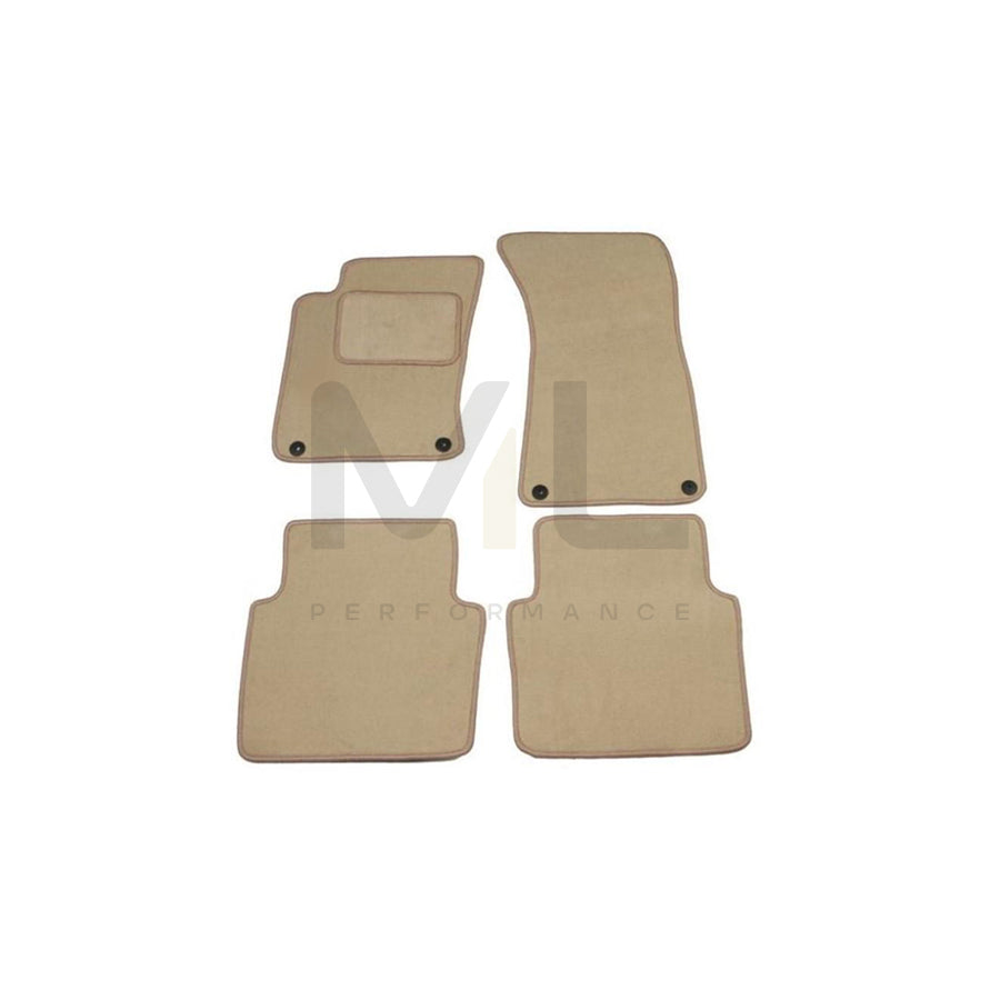 MAMMOOTH A041 AUD205 PRM 04 Floor mat set for AUDI A8 D3 (4E2, 4E8) Textile, Front and Rear, Quantity: 4, Beige | ML Performance Car Parts