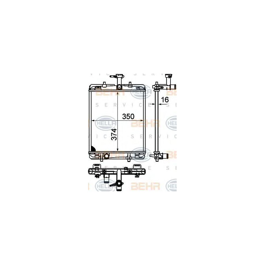 Hella 8MK 376 749-654 Engine Radiator