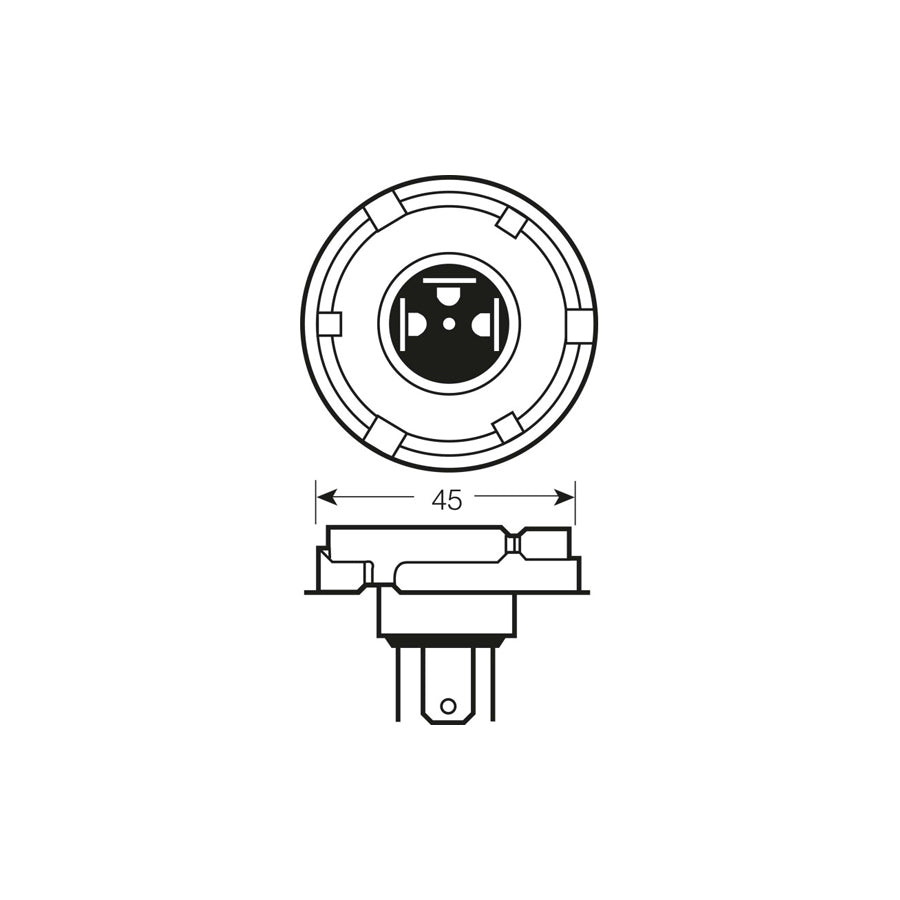 NEOLUX  NHB12 12v 60/55w P45t (012/HB12) Single box